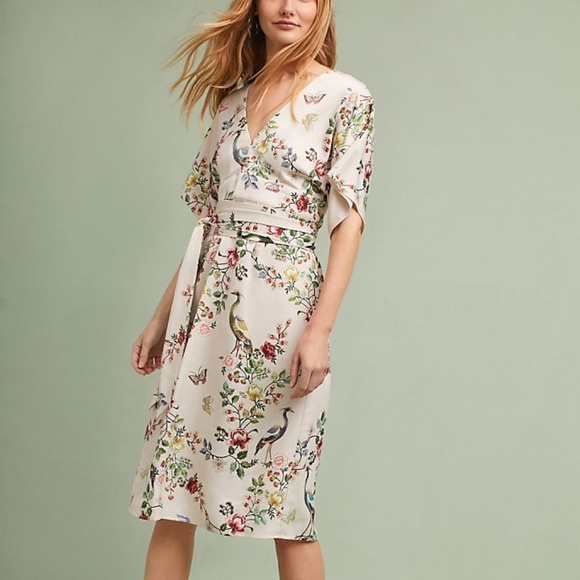 Dra Anthropologie Avian Kimono Midi Dress 2 - Picture 4 of 10